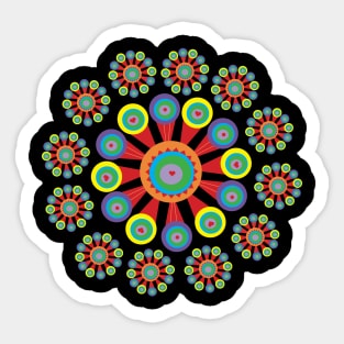 Colorful Spotlight Circular Design Sticker